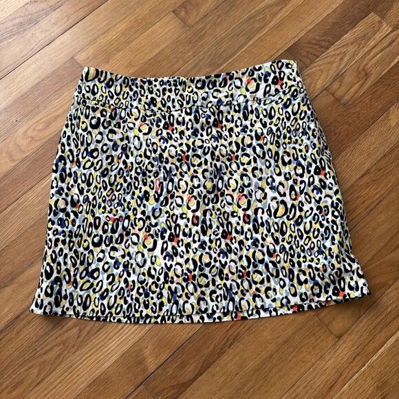 Swing Control Skirt Skort Multicolor Animal Print Pullover Golf Tennis Size 18 - Picture 1 of 8